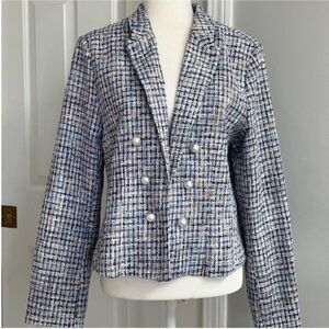 NANETTE Nanette Lepore Tweed
Jacket Blue Multi Size L